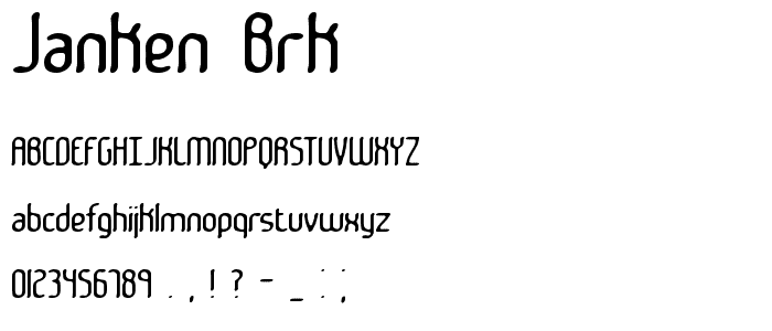 Janken BRK font